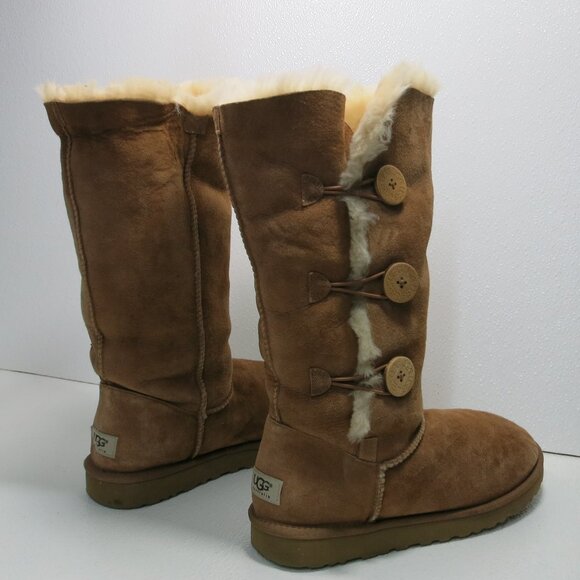 UGG Insulated 1873 Triplet Button Bailey Australia Winter Footwear Women's Sz 10 - Picture 4 of 6